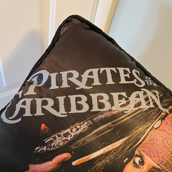 Pirates of the Caribbean  Jack Sparrow - Silk Throw Pillow - 14 inches tall - Picture 4 of 7